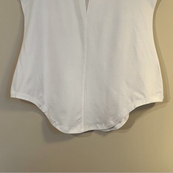 Zyia White “Effortless Tank” Sleeveless Long Racerback Workout Top Size Large - Picture 5 of 11
